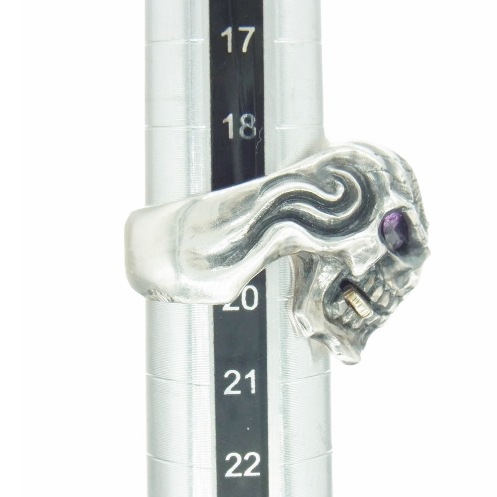 カゲマルデザイン 18K MUSCLE SKULL RING マッスル スカル リング シルバー系 21号【中古】