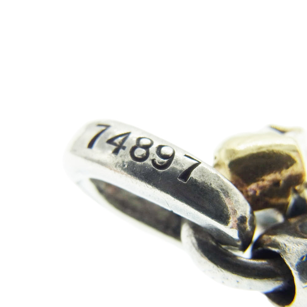 STARLIN GEAR スターリンギア 18K×SV Twinskull pendant ツイン スカル ペンダントトップ ゴールド系 シルバー系【中古】