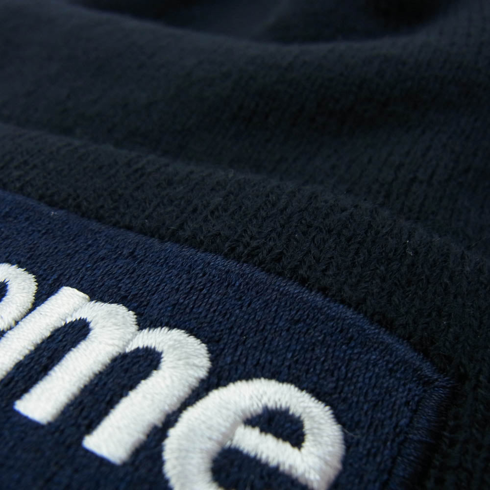 Supreme シュプリーム 21AW New Era Box Logo Beanie Washed Navy ニューエラ ボックスロゴ ビーニー ニット帽 ウォッシュドネイビー ダークネイビー系【新古品】【未使用】【中古】