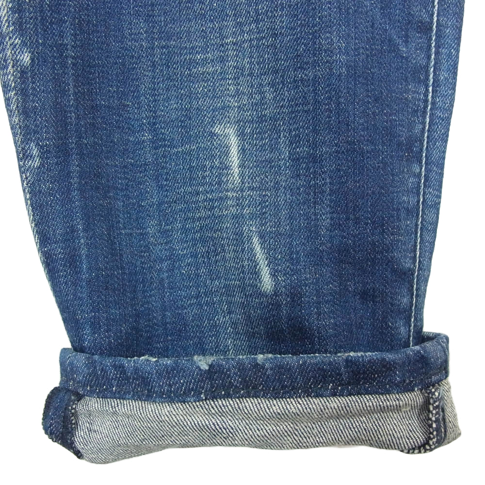 DSQUARED2 ディースクエアード S74LB0502 ボタンフライ ダメージ加工 スキニー デニム パンツ インディゴブルー系 48【中古】