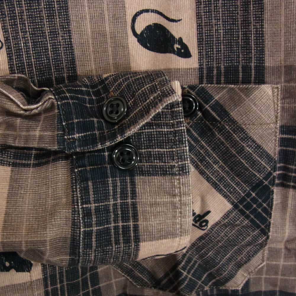 WEIRDO ウィアード 12AW WRD-12-AW-20 MAUS CHECK LS SHIRTS マウス 長袖 チェック シャツ ブラウン系 2XL【中古】