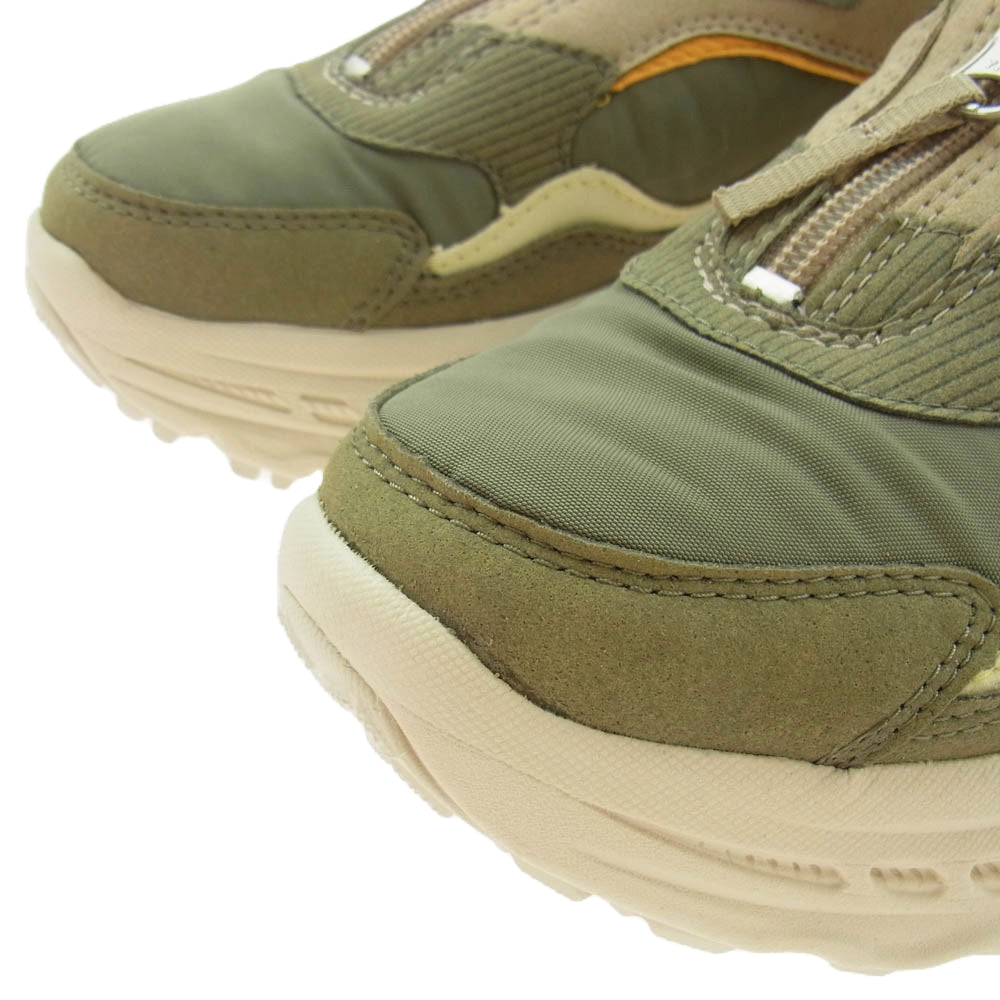 UGG アグ 1116311 CA805 zip ジップアップ ローカット スニーカー カーキ系 ベージュ系 オレンジ系 24cm【極上美品】【中古】