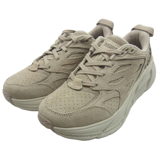 HOKA ONE ONE ホカ オネオネ 1122571 CLIFTON L SUEDE クリフトン L スエード スニーカー グレー系 24cm【新古品】【未使用】【中古】