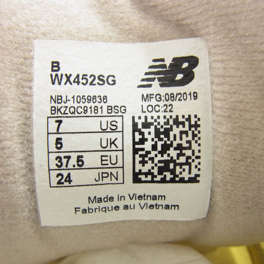 NEW BALANCE ニューバランス WX452SG ローカットスニーカー ホワイト系 24cm【美品】【中古】