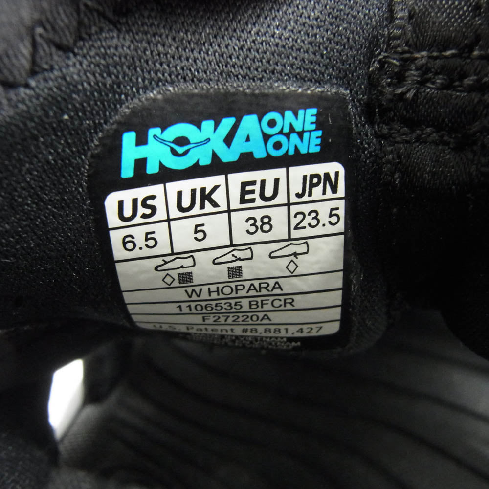 HOKA ONE ONE ホカ オネオネ F27220A HOPARA ホパラ マウンテン サンダル ブラック系 23.5cm【美品】【中古】