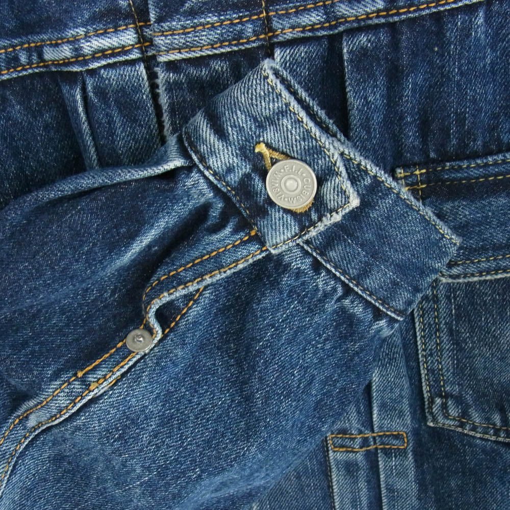 VISVIM ビズビム 25ss '0125105006003 SS 101X JKT DMGD-1010 ダメージ加工 デニム ジャケット インディゴブルー系 1【極上美品】【中古】