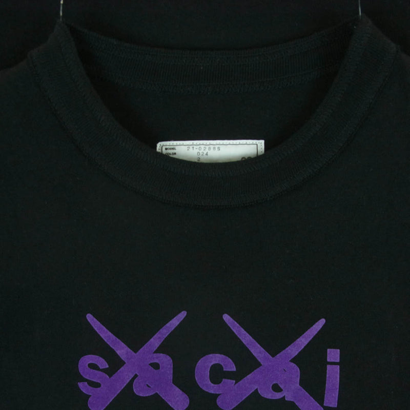 Sacai サカイ 21SS 21-0288S KAWS カウズ Flock Print T-Shirt