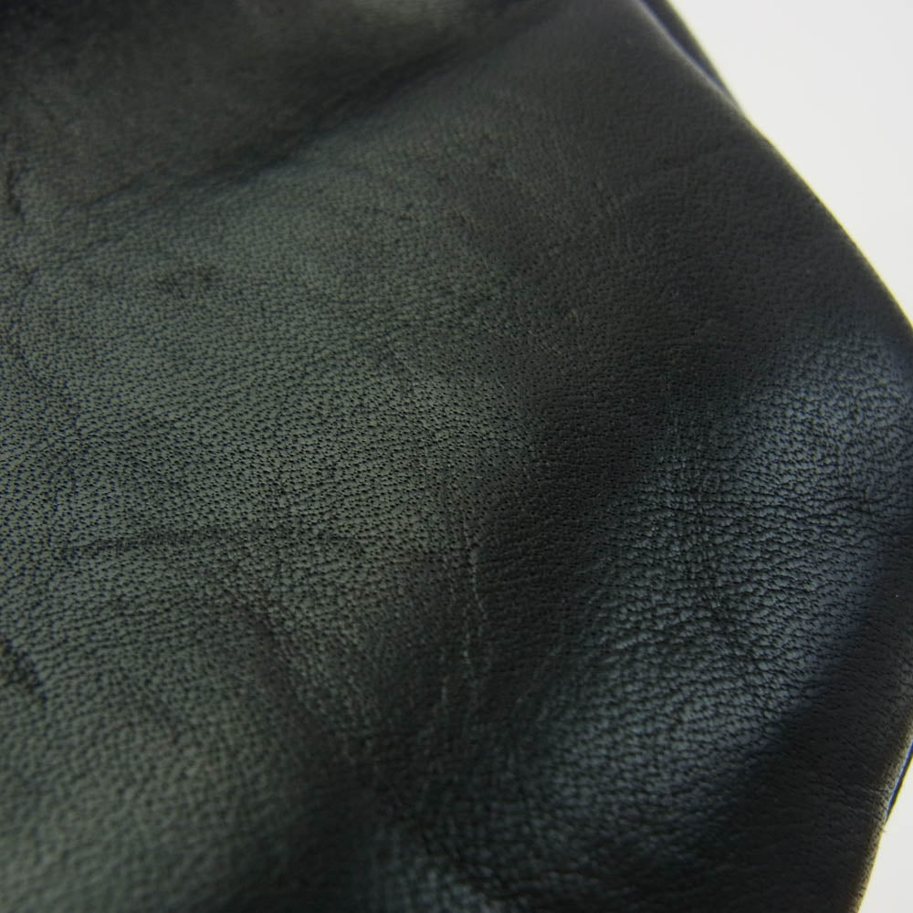 マスタード WALLET BAG HORSEHIDE ホースハイド ウォレットバック ボディバッグ ブラック系【中古】
