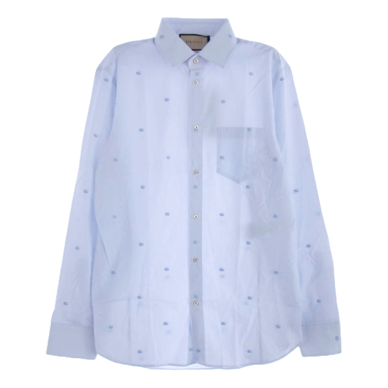 GUCCI グッチ 699554 ストライプ レギュラー カラー 長袖 シャツ