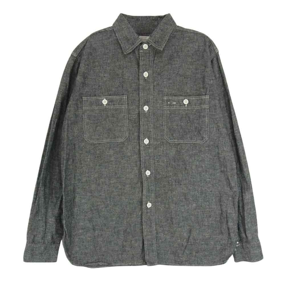 WAREHOUSE ウエアハウス DUCK DIGGER ダックディガー シャンブレー シャツ 長袖 ブラック系 38 中古