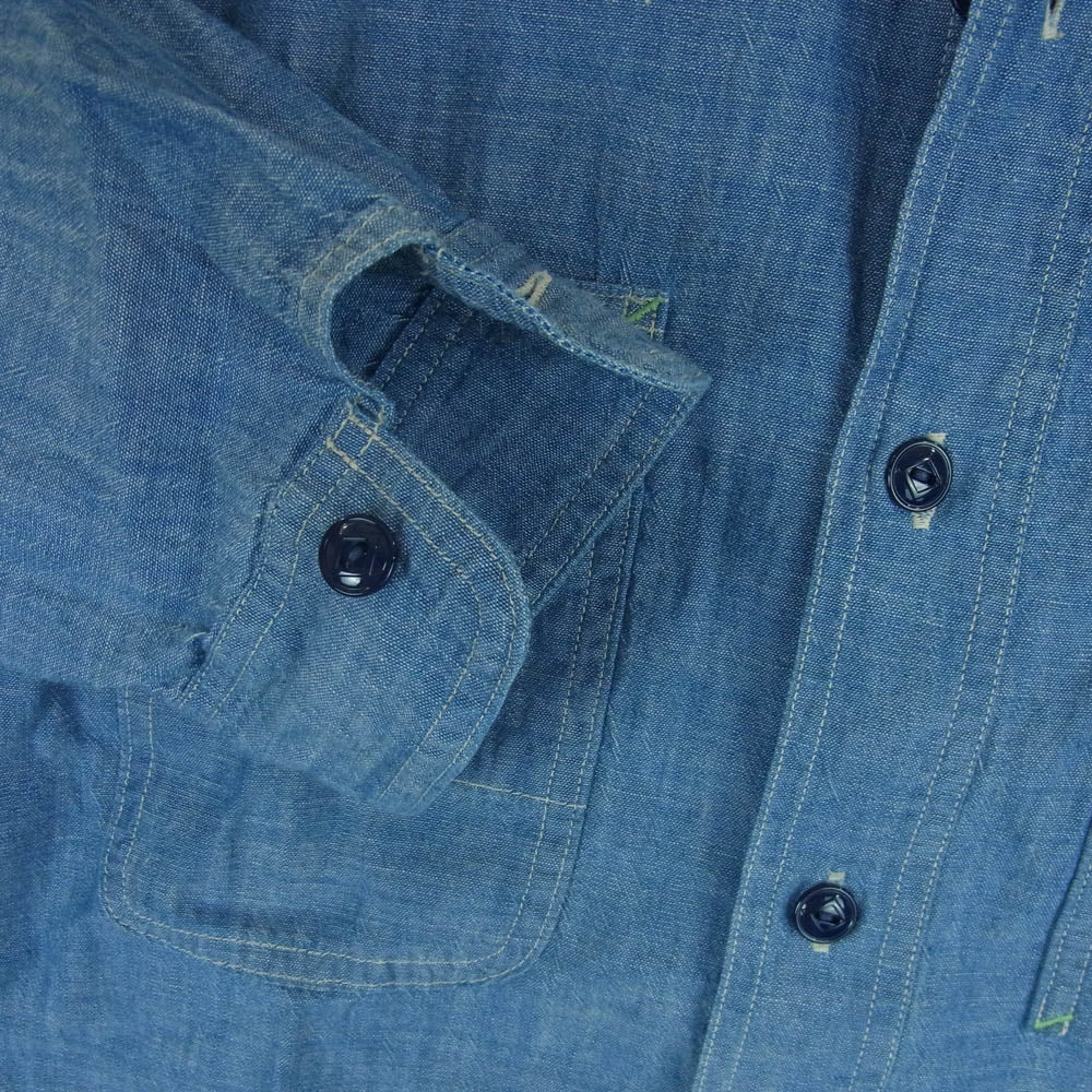 ANATOMICA アナトミカ 19SS 530-541-18 BIG YANK WORK SHIRT ビッグヤンク 長袖 ワーク 1935 シャンブレー シャツ インディゴブルー系 15【中古】
