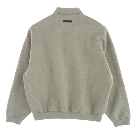 FEAR OF GOD フィアオブゴッド ESSENTIALS FLEECE POLO エッセンシャルズ フリース ポロ スウェット グレー系 S【美品】【中古】