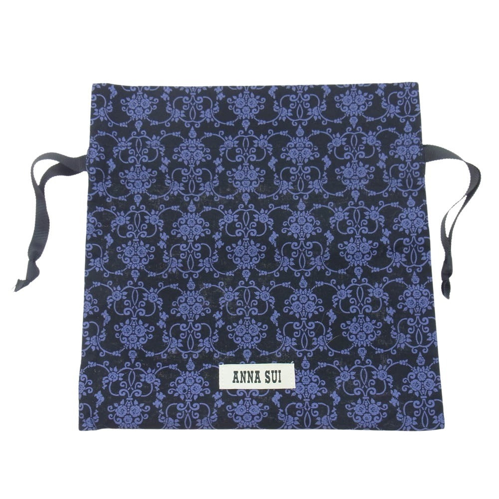 ANNA SUI アナスイ 317830 ブルボン レザーウォレット 長財布 L字ジップ グリーン系【新古品】【未使用】【中古】