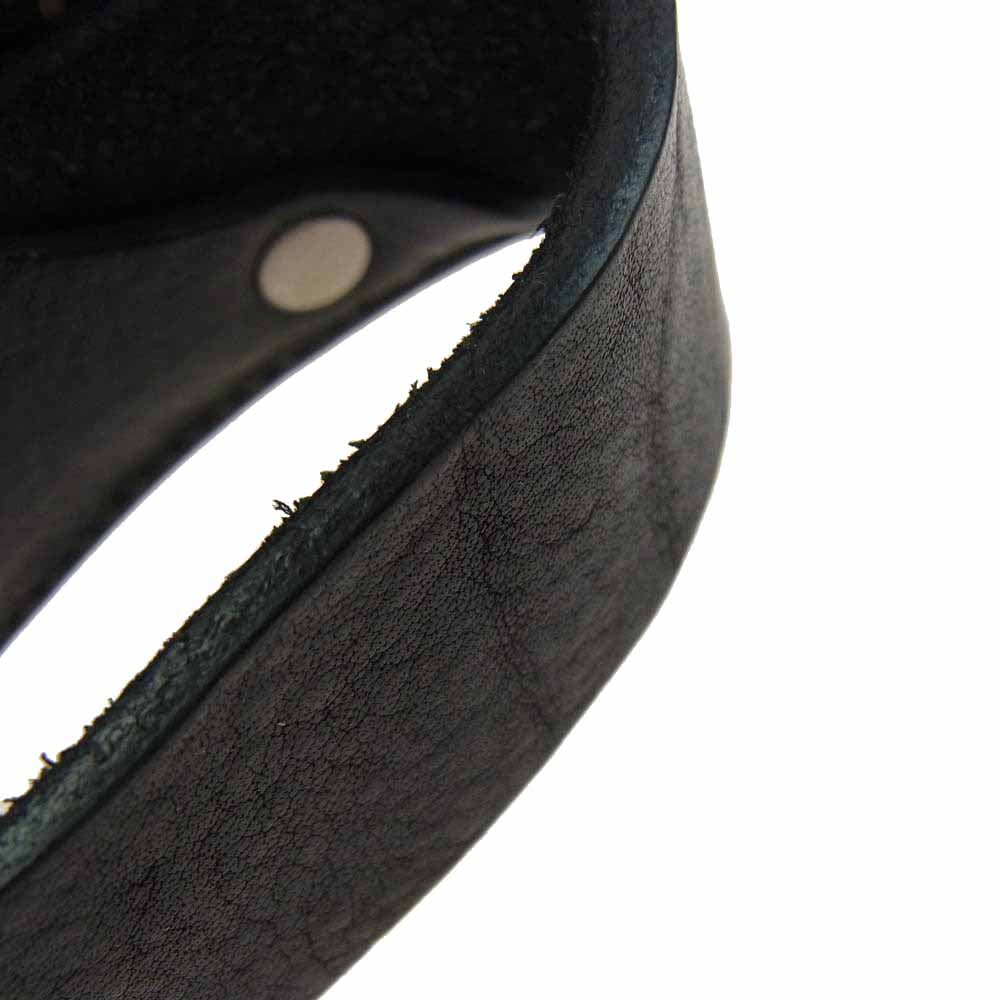 NO ID. ノーアイディ スタッズ付き レザー ベルト ブレスレット ブラック系 シルバー系【中古】