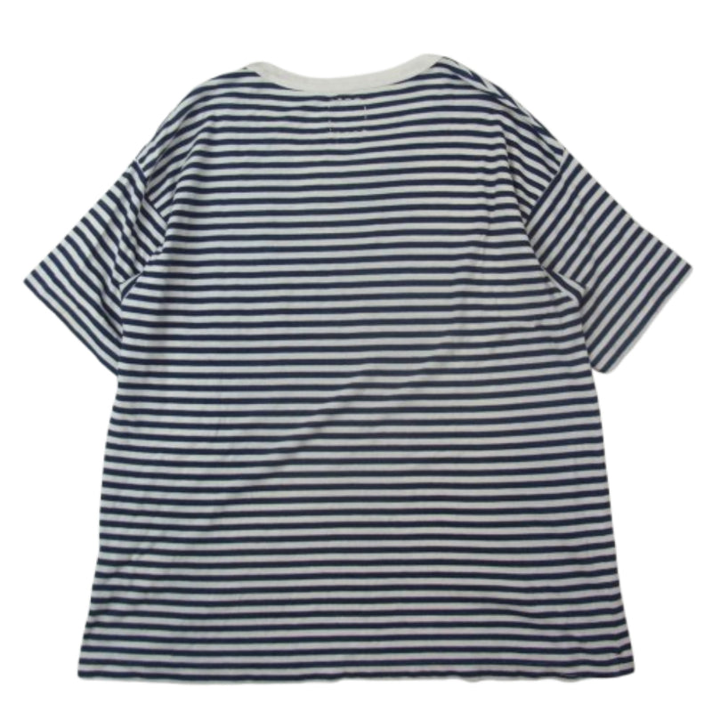 visvim シャツ VISVIM ビズビム 18SS 0118205010032 JUMBO TEE S/S BORDER INDIGO