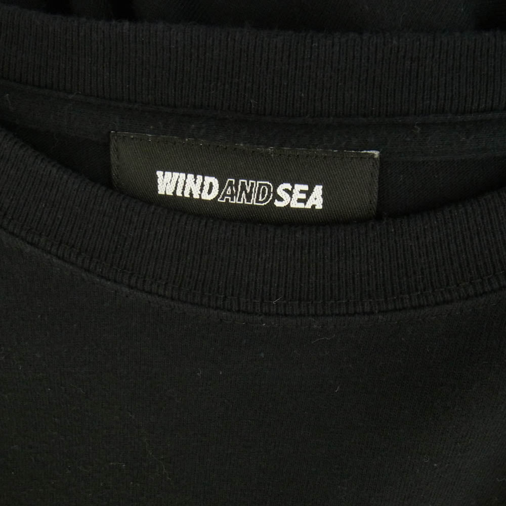 WIND AND SEA ウィンダンシー WDS-CS-249 BACK TO THE BASIC ロゴ 長袖 Tシャツ ブラック系 XL【中古】