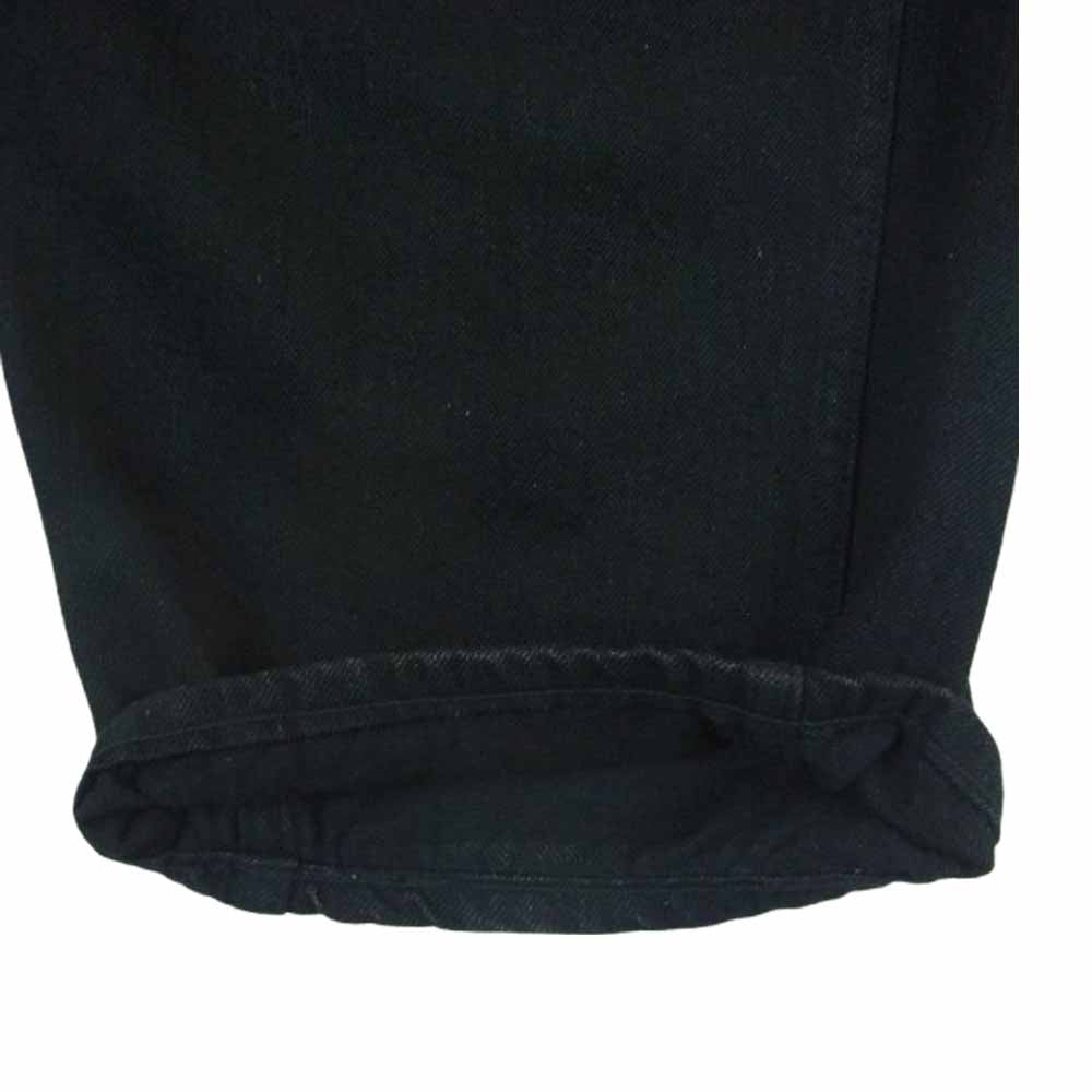 COMOLI コモリ 22AW W03-03001 ベルテッド ワイド ボタンフライ デニム パンツ 日本製 ブラック系 1【中古】