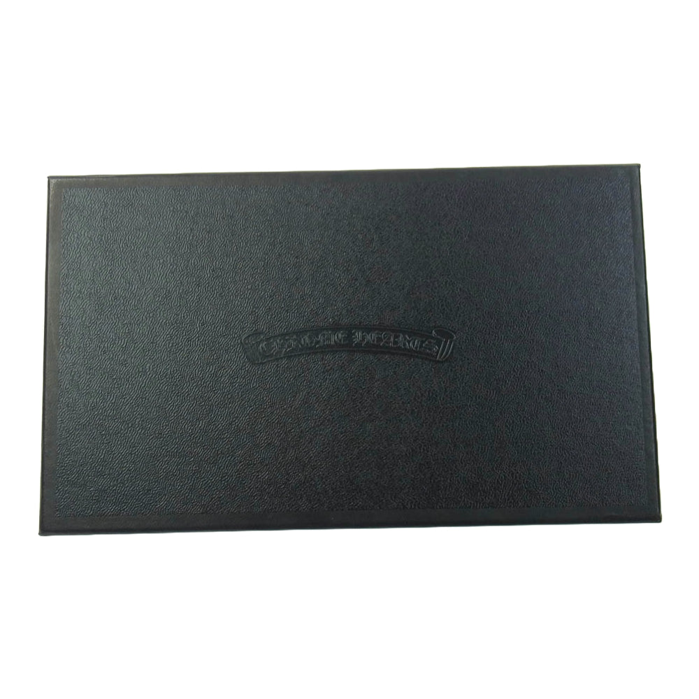 CHROME HEARTS クロムハーツ(原本有) LNG SNGL FLD TIPS シングルフォールド レザーウォレット ブラック系【中古】