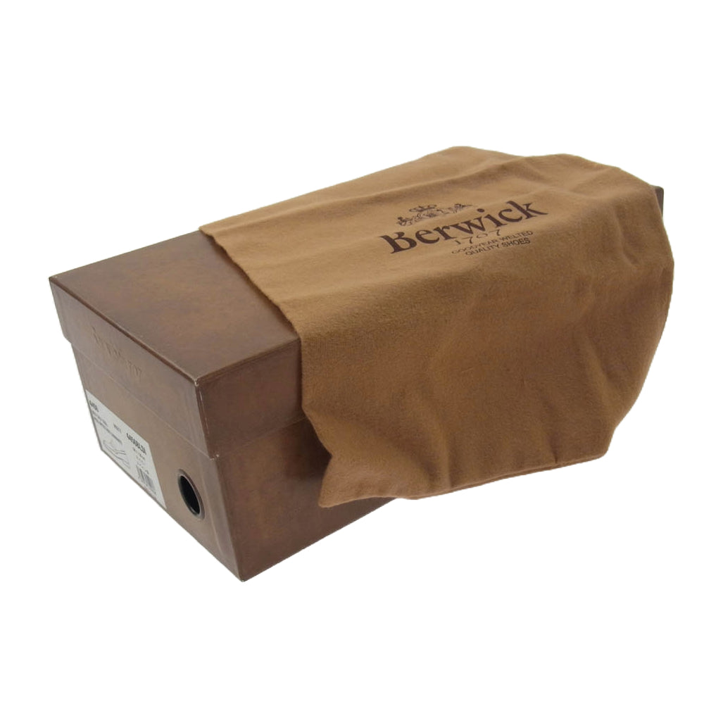 Berwick バーウィック 4456BLDINV BOX CALF コイン ローファー ネイビー系 UK7 / 26cm【中古】