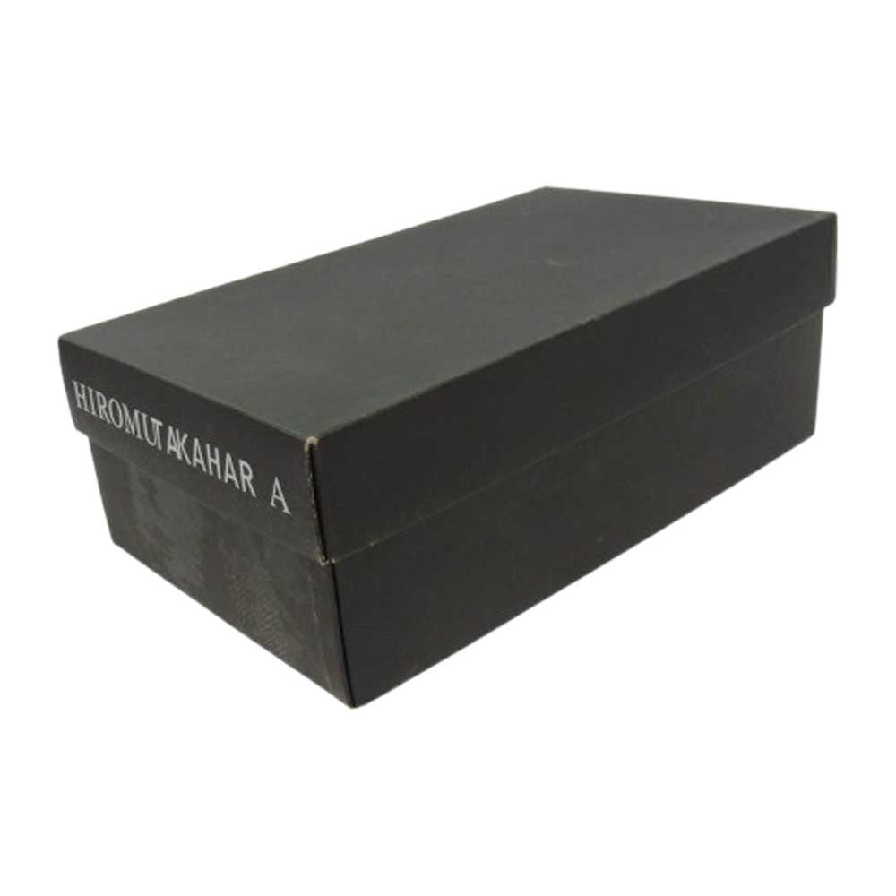 ヒロムタカハラ 97110103 BUTTERKNIFE SHOES パテントレザー バターナイフ ヒール シューズ ブラック系 ワインレッド系 41.5【中古】