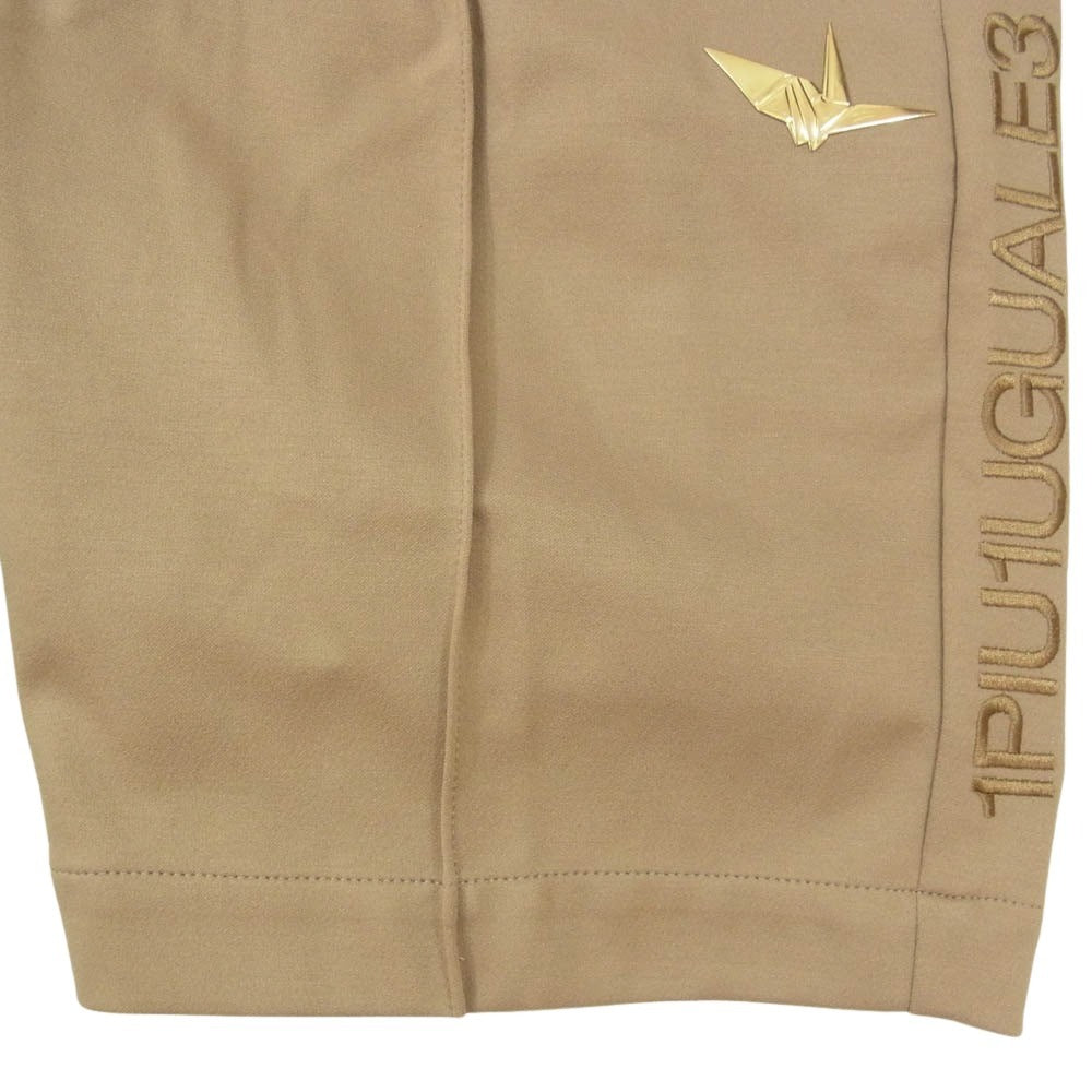 1piu1uguale3 ウノピュウノウグァーレトレ GRP109 PCT035 GORF ゴルフ SHORT PANTS ロゴ刺繍 センタークリース ジャージ ショーツ ハーフパンツ ブラウン系 4【中古】