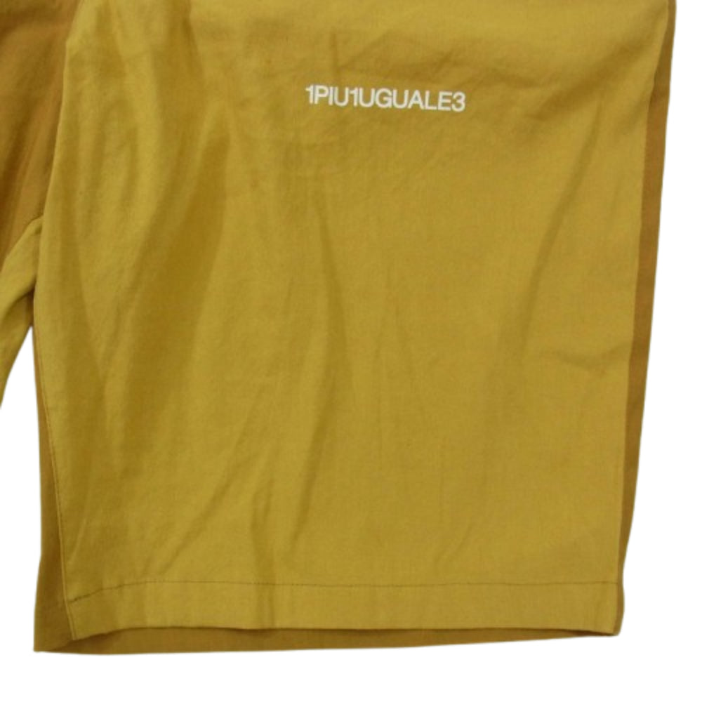 1piu1uguale3 ウノピュウノウグァーレトレ MRP620 LIU005 カラー切り替えロゴ イージー ショーツ ショート パンツ ブラウン系 6【中古】