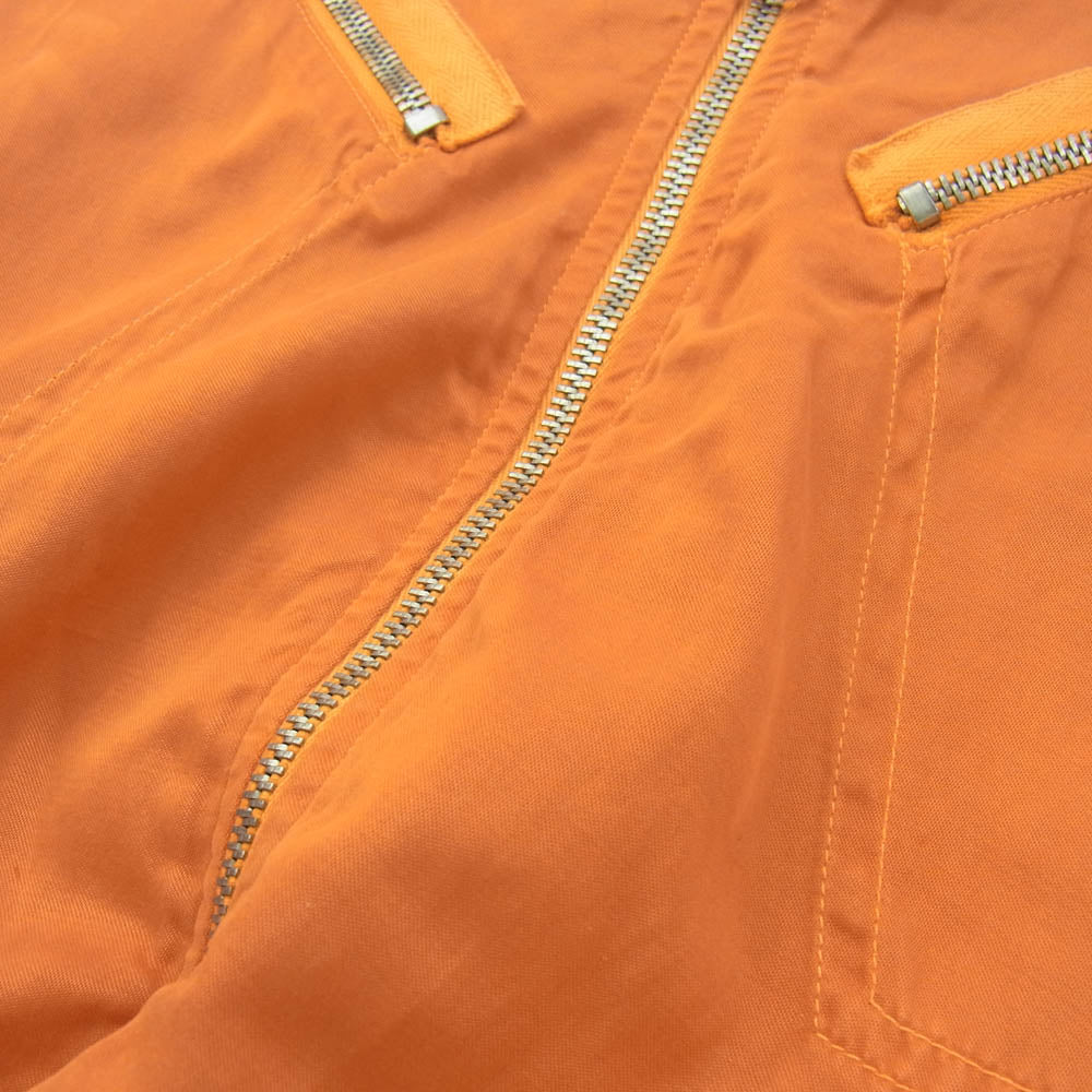 フリーシティー SATIN JUMP JACKET ジップアップ ブルゾン オレンジ系 L【中古】