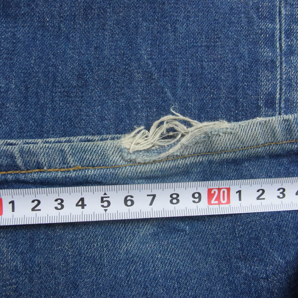 Levi's リーバイス USA製 501 STRAIGHT DENIM ボタン裏553刻印 ボタンフライ ストレート デニム パンツ インディゴブルー系 W31L32【中古】