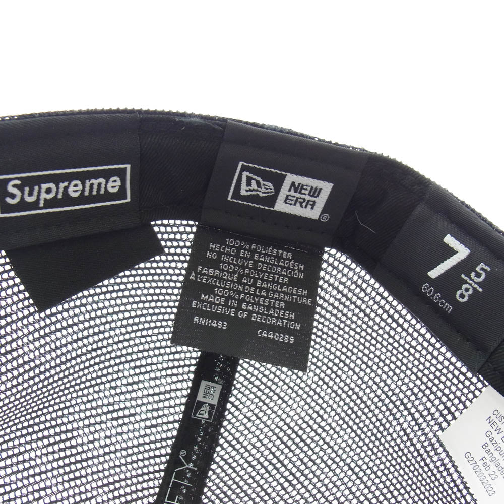 Supreme シュプリーム 23SS × NEW ERA ニューエラ box logo mesh cap Navy ボックス ロゴ メッシュ キャップ ダークネイビー系【中古】