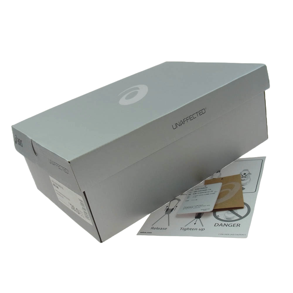 asics アシックス 1201A922 × UNAFFECTED アンアフェクテッド GEL-KAYANO 14 ゲルカヤノ メッシュ ローカット スニーカー シルバー系 モスグリーン系 28cm【中古】