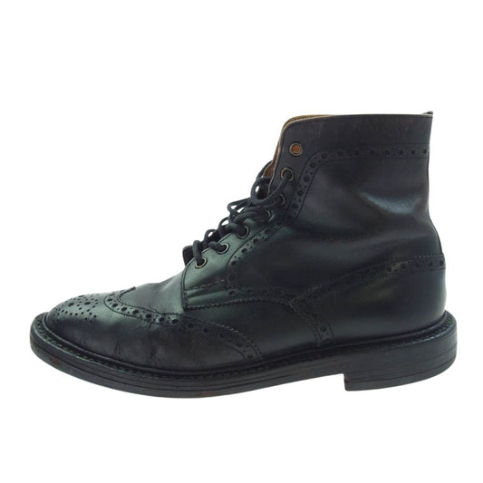 Tricker's トリッカーズ MALTON モールトン レースアップ レザー ブーツ ブラック系【中古】