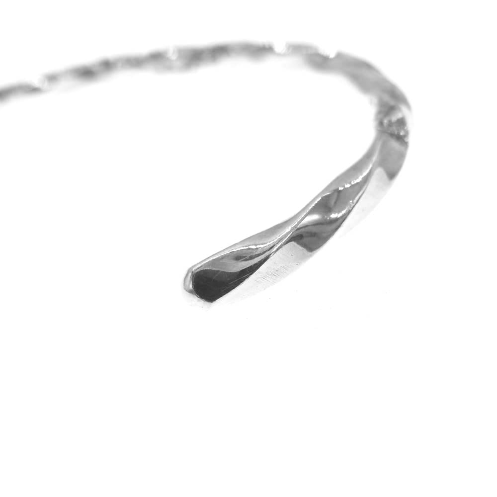 レザーアンドシルバーモト NATIVE STAMP BANGLE NARROW ネイティブ スタンプ バングル シルバー系【中古】