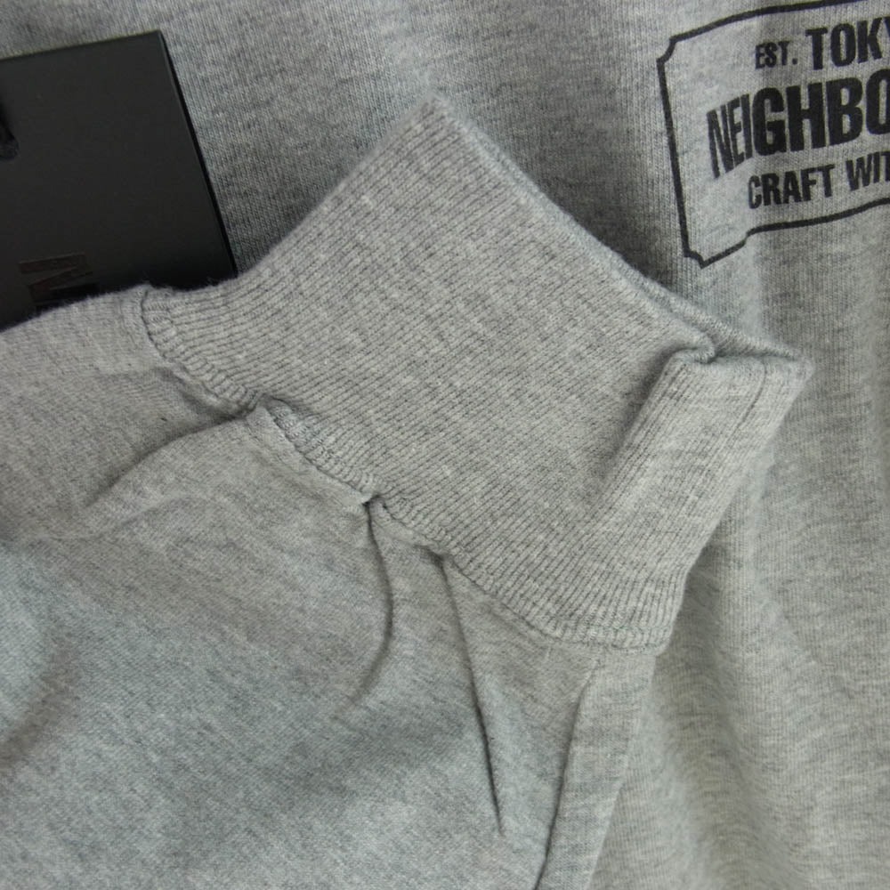 NEIGHBORHOOD ネイバーフッド 22AW 222PCNH-LT01 NH TEE-1 LS.CO ロゴプリント 長袖 Tシャツ ロンT カットソー グレー系 L【新古品】【未使用】【中古】