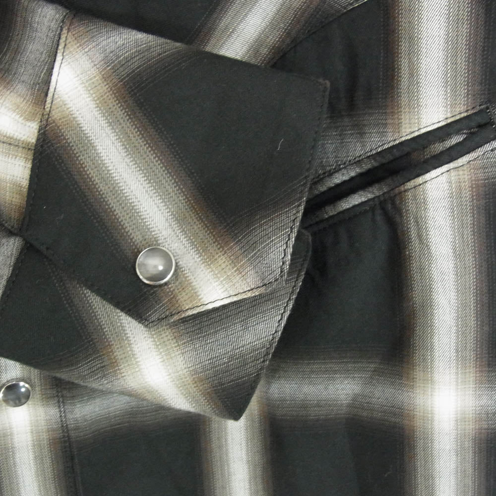 ISAMUKATAYAMA BACKLASH イサムカタヤマバックラッシュ 2154-02 25SS TRUE COLORS WESTERN CHECK SHIRTS BROWN トゥルーカラー ウエスタン チェック 長袖 シャツ ブラック系 S【新古品】【未使用】【中古】