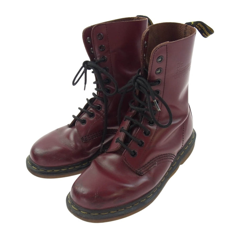 Dr.martens / 10ホールブーツ / チェリーレッド レザー 中古・古着通販】Dr.Martens (ドクターマーチン) 10ホールブーツ