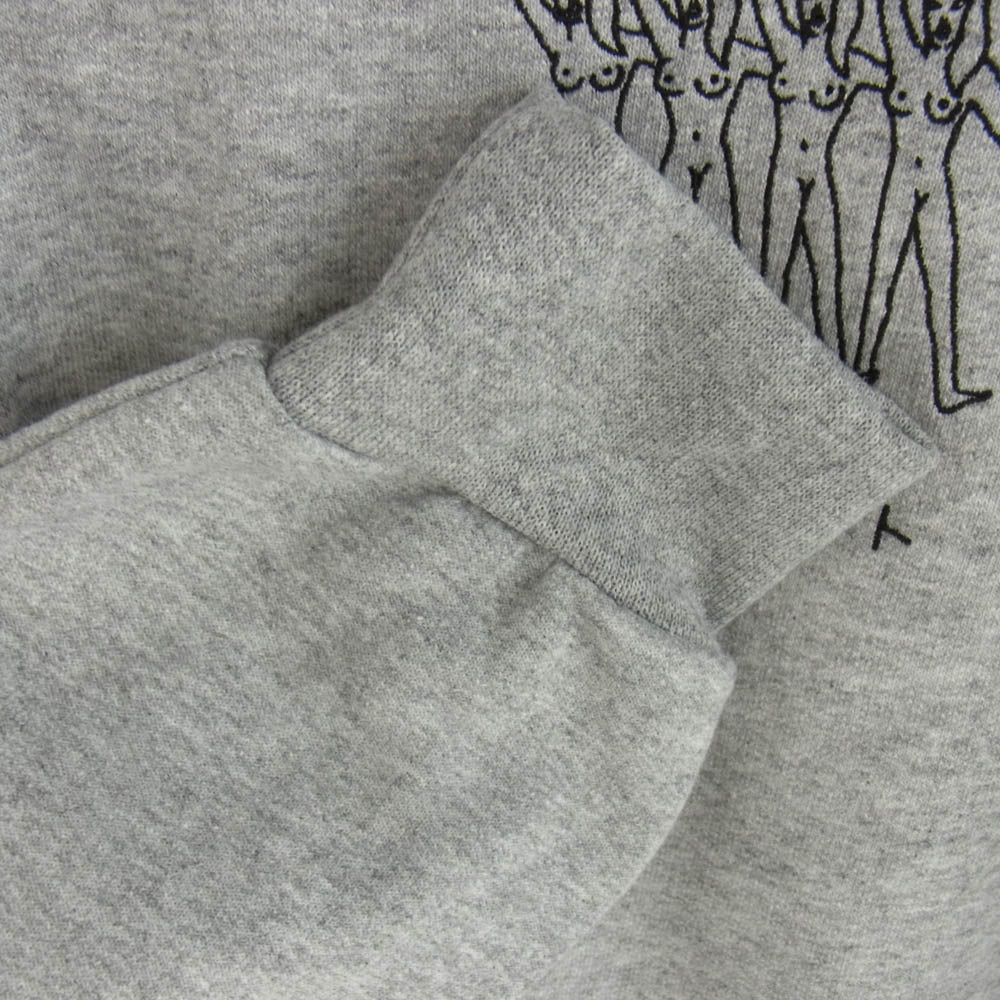 WACKO MARIA ワコマリア 25SS 25SSE-WMC-SS04 世界平和プロジェクト ロゴ 刺? SWEAT SHIRT クルーネック スウェット グレー系 L【中古】