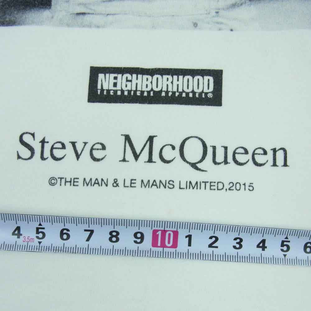 NEIGHBORHOOD ネイバーフッド STEVE McQUEEN スティーブ マックイーン プリント 半袖 Tシャツ 日本製 ホワイト系 L【中古】