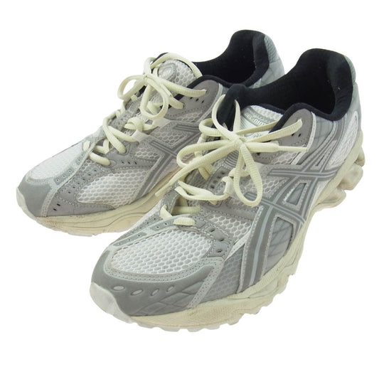 asics アシックス 24AW 1203A673 MIN NANO GEL-NIMBUS 10.1 White Sheet Rock ミンナノ ゲルニンバス ホワイト シートロック ローカット スニーカー グレー系 26.5cm【中古】
