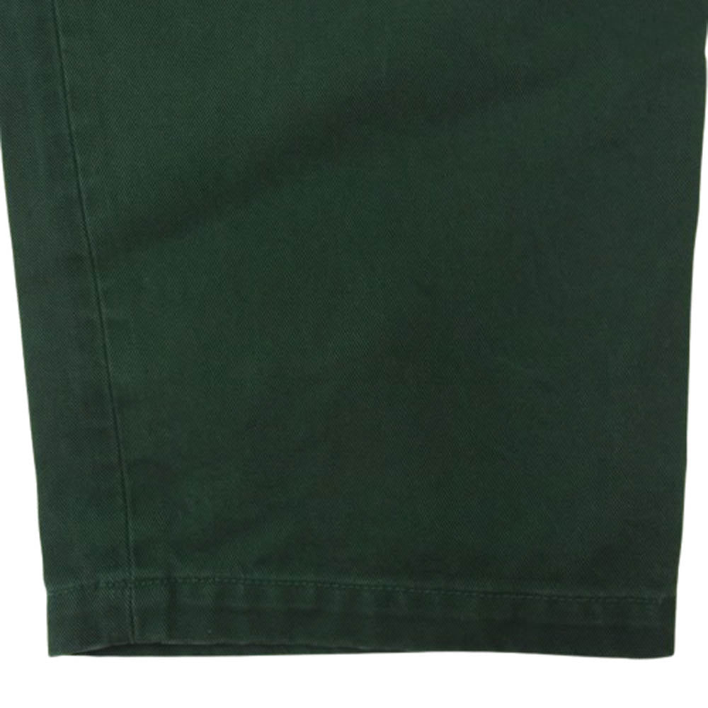DESCENDANT ディセンダント 24SS 241WVDS-PTM09 DC-3 ORGANIC COTTON TWILL TROUSERS FADE WASH テーパード パンツ グリーン系 1【極上美品】【中古】