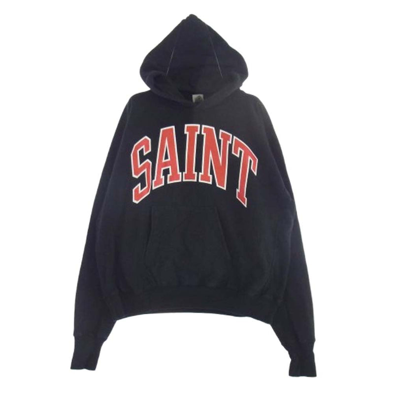 012【美品】セントマイケルsaintmxxxxxx パーカー 黒 X 012【美品