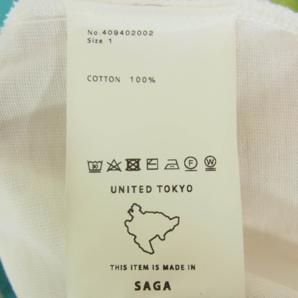 UNITED TOKYO ユナイテッドトウキョウ プリント 半袖 Tシャツ ホワイト系 1【中古】