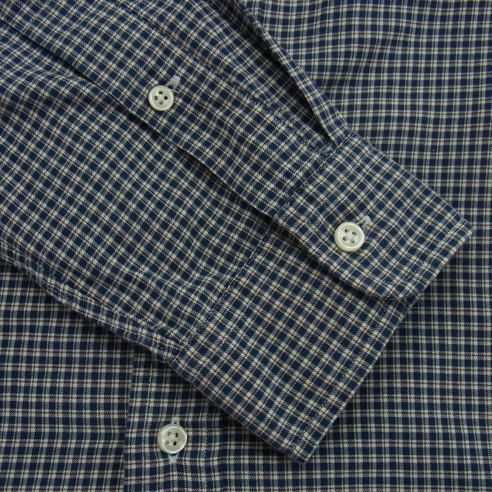 RALPH LAUREN ラルフローレン CUSTOM FIT チェック BD シャツ ブルー系 M【中古】