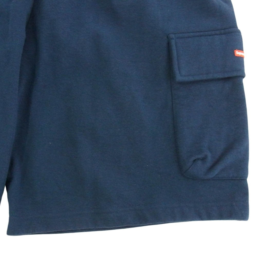 Supreme シュプリーム 23SS Small Box Baggy Cargo Sweatshort スモール ボックス ロゴ バギー カーゴ スウェット ショーツ ショート パンツ ダークネイビー系 XL【中古】