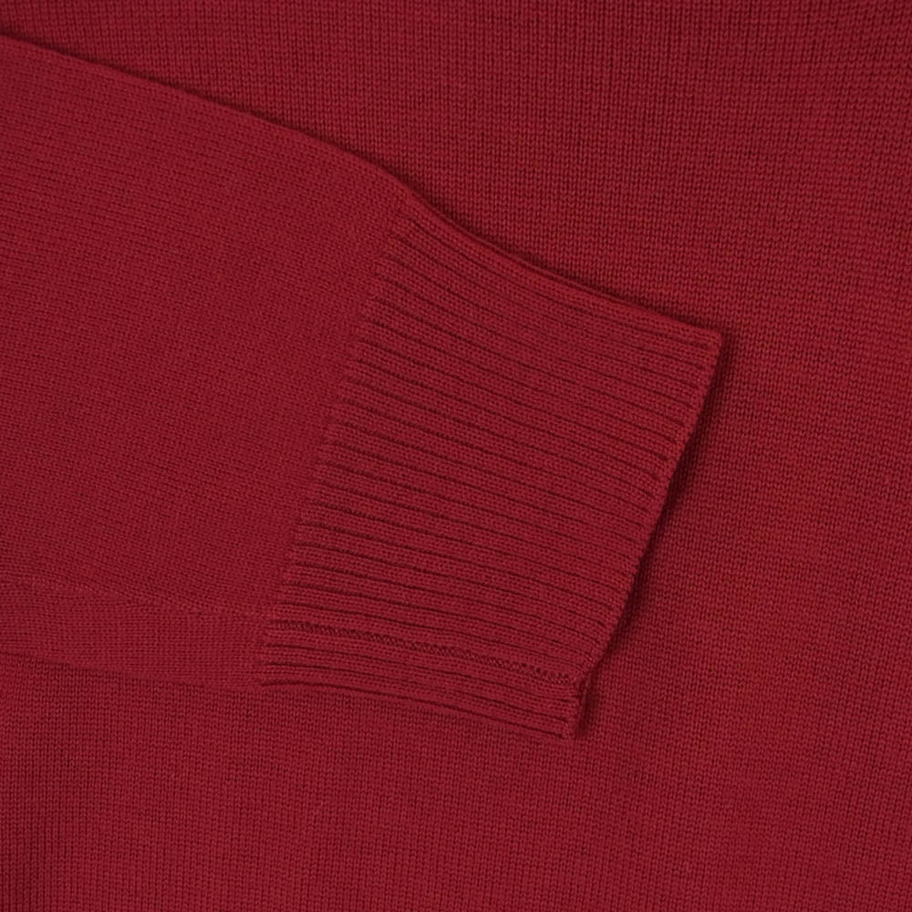 BURBERRY バーバリー BMT02-501-16 BLACK LABEL ブラックレーベル ウール Vネック ニット セーター レッド系 2【中古】