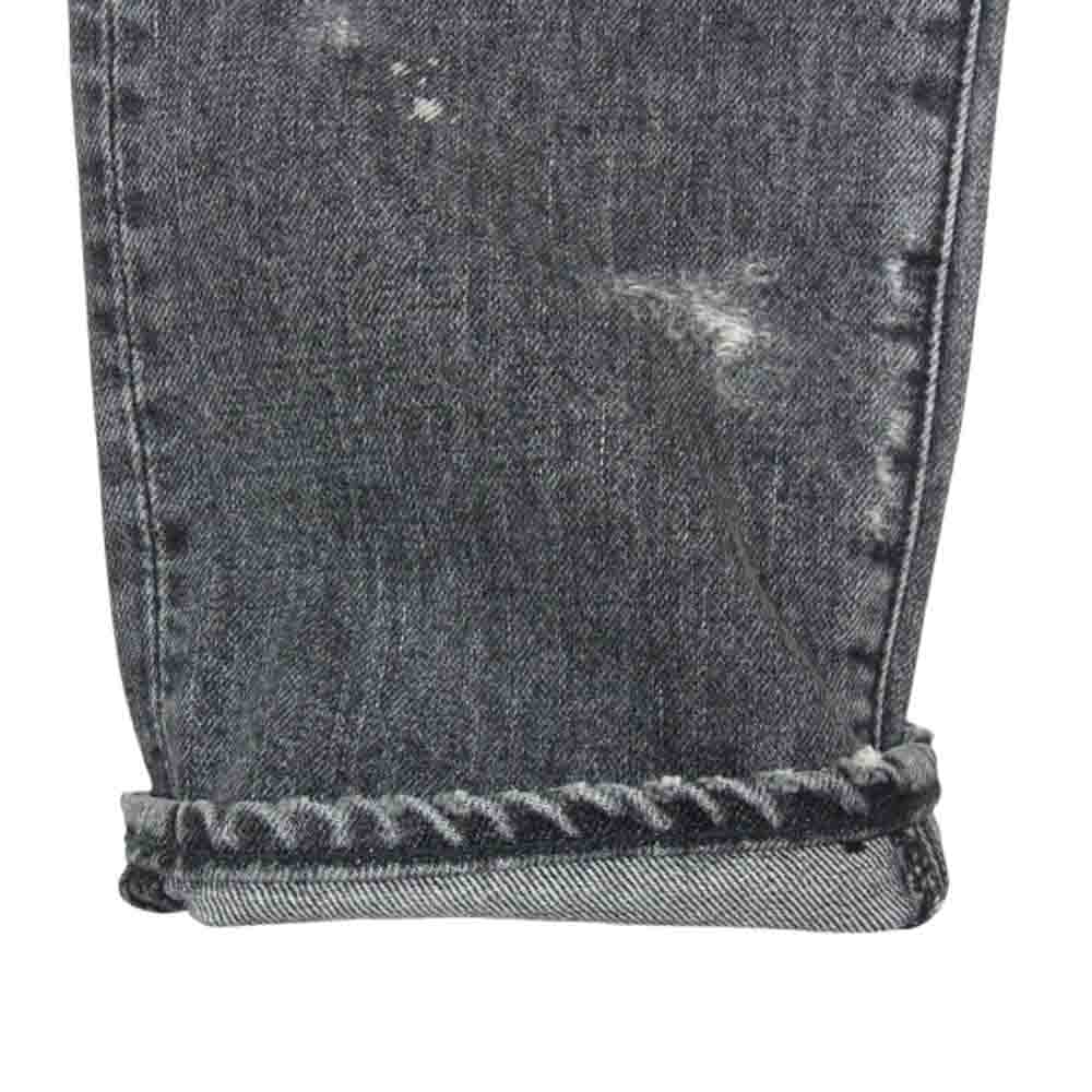 DESCENDANT ディセンダント 191WVDS-PTM03 リペア加工 ダメージ加工 DIN-4 02 DAMAGE JEANS デニム ジーンズ ブラック系 2【中古】