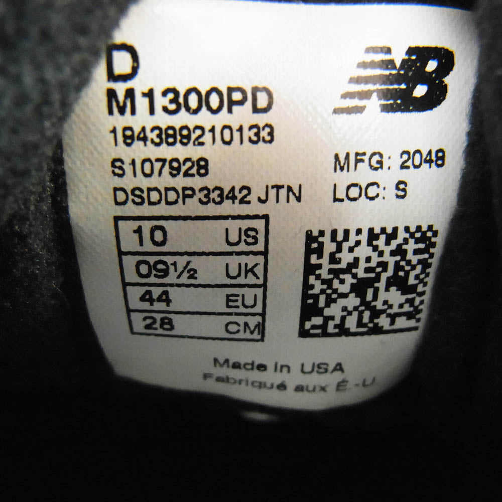 NEW BALANCE ニューバランス M1300PD 1300 スエード メッシュ ローカット スニーカー グレー系 28cm【極上美品】【中古】