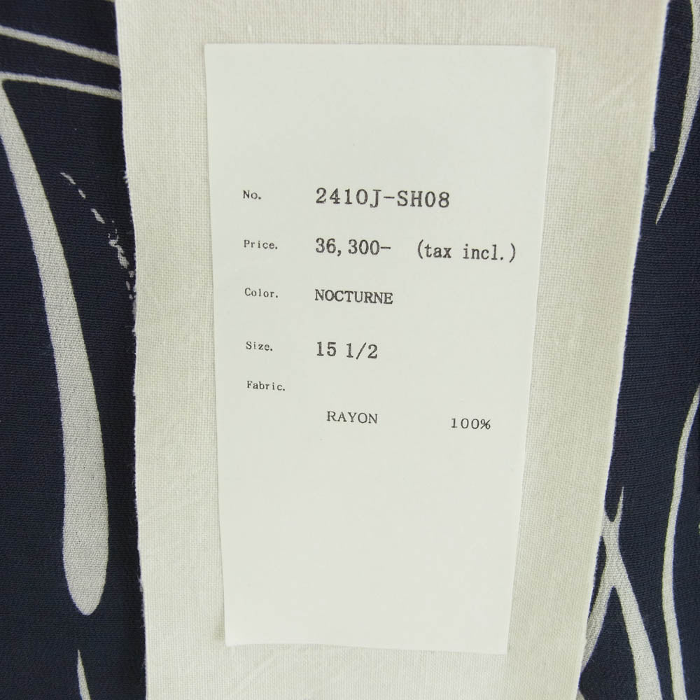 オールドジョー 2410J-SH08 PINE NEEDLE SHIRTS ワンナップカラー 半袖 シャツ ネイビー系 15.5【極上美品】【中古】