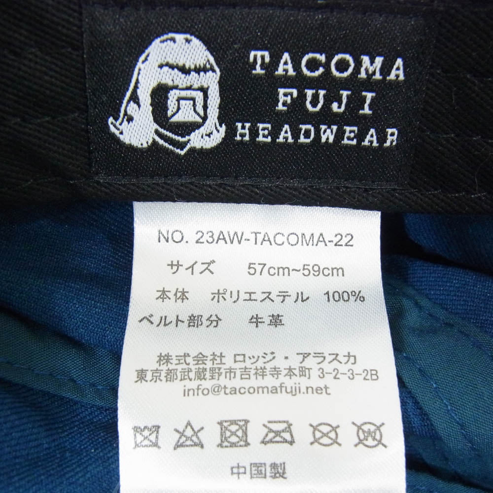 NANGA ナンガ ×TACOMA FUJI RECORDS タコマフジレコード BIGFOOT SURVEY PROJECT LOGO CAP ビッグフットサーベイ ロゴ キャップ ブルー系【美品】【中古】