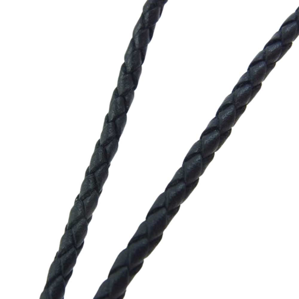 GUCCI グッチ クレストコイン レザー ネックレス ブラック系 シルバー系【中古】