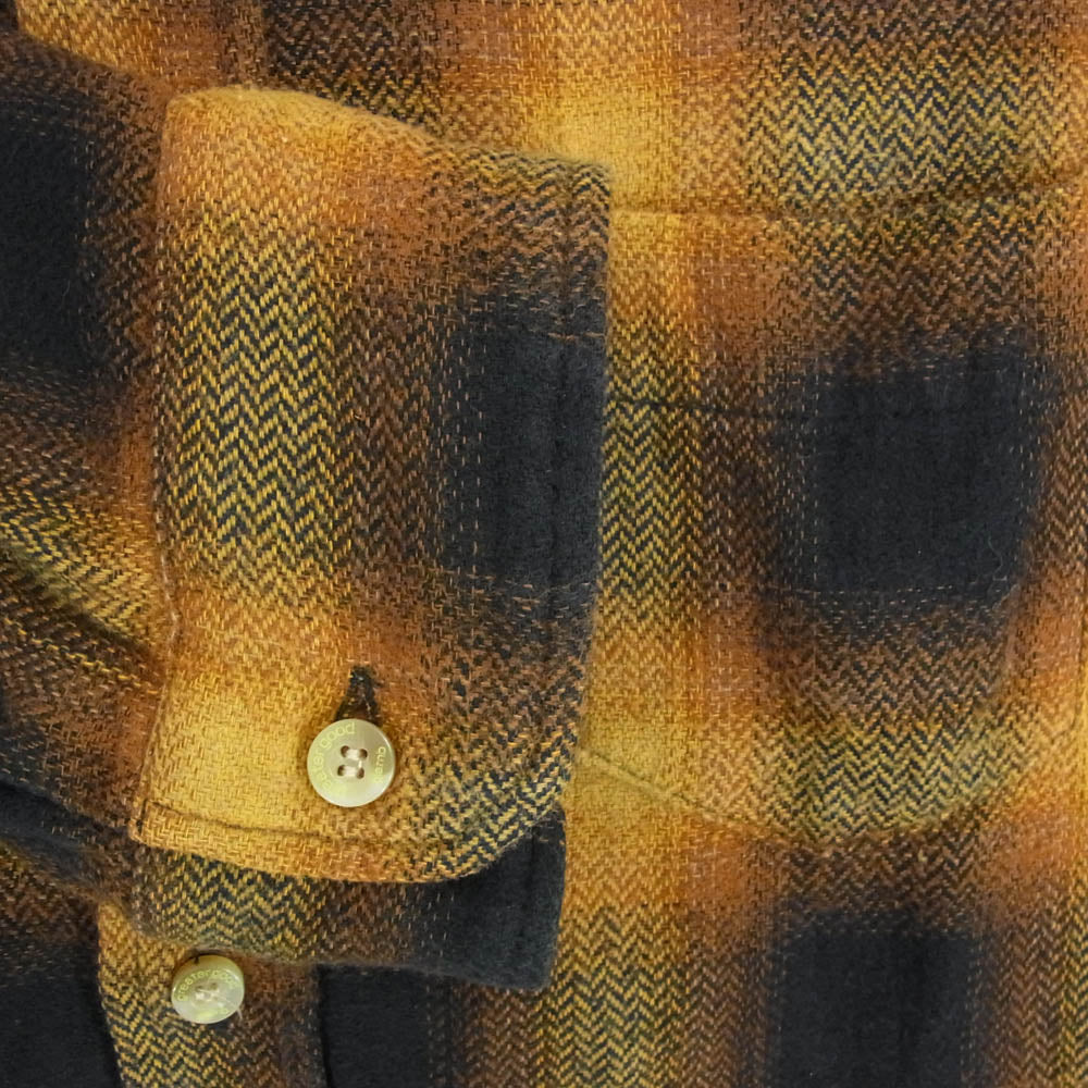 glamb グラム オンブレチェック コットン 長袖シャツ イエロー系 3【中古】